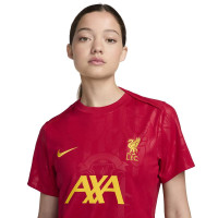 Nike Liverpool Pre-Match Maillot d'Entraînement 2024-2025 Femmes Rouge Jaune