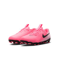 Nike Phantom GX II Academy Gazon Naturel Gazon Artificiel (MG) Enfants Rose Vif Rose Clair Noir