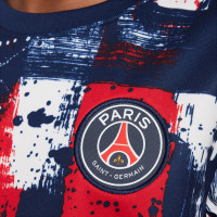 Nike Paris Saint-Germain Pre-Match Maillot d'Entraînement 2024-2025 Enfants Bleu Foncé Rouge Blanc