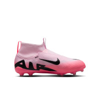 Nike Zoom Mercurial Superfly 9 Pro Gazon Naturel Chaussures de Foot (FG) Enfants Rose Clair Rose Vif Noir