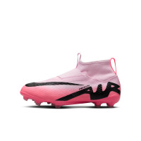 Nike Zoom Mercurial Superfly 9 Pro Gazon Naturel Chaussures de Foot (FG) Enfants Rose Clair Rose Vif Noir