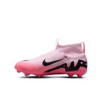 Nike Zoom Mercurial Superfly 9 Pro Gazon Naturel Chaussures de Foot (FG) Enfants Rose Clair Rose Vif Noir