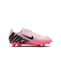 Nike Mercurial Vapor 15 Club Gazon Naturel / Gazon Artificiel Chaussures de Foot (MG) Enfants Rose Clair Rose Vif Noir