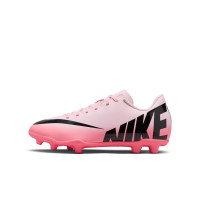 Nike Mercurial Vapor 15 Club Gazon Naturel / Gazon Artificiel Chaussures de Foot (MG) Enfants Rose Clair Rose Vif Noir