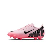 Nike Mercurial Vapor 15 Club Gazon Naturel / Gazon Artificiel Chaussures de Foot (MG) Enfants Rose Clair Rose Vif Noir