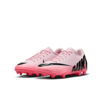 Nike Mercurial Vapor 15 Club Gazon Naturel / Gazon Artificiel Chaussures de Foot (MG) Enfants Rose Clair Rose Vif Noir