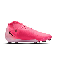 Nike Phantom Luna II Academy Gazon Naturel Gazon Artificiel Chaussures de Foot (MG) Rose Vif Rose Clair Noir