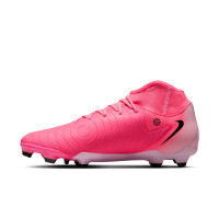 Nike Phantom Luna II Academy Gazon Naturel Gazon Artificiel Chaussures de Foot (MG) Rose Vif Rose Clair Noir