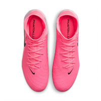 Nike Phantom Luna II Academy Gazon Naturel Gazon Artificiel Chaussures de Foot (MG) Rose Vif Rose Clair Noir