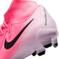 Nike Phantom Luna II Academy Gazon Naturel Gazon Artificiel Chaussures de Foot (MG) Rose Vif Rose Clair Noir