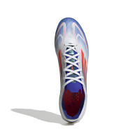 adidas F50 Pro Gazon Naturel Chaussures de Foot (FG) Blanc Rouge Bleu