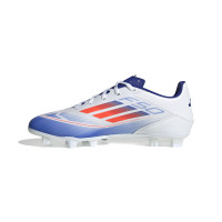 adidas F50 Club Gazon Naturel Gazon Artificiel Chaussures de Foot (FxG) Blanc Rouge Bleu