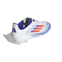 adidas F50 Club Gazon Naturel Gazon Artificiel Chaussures de Foot (FxG) Blanc Rouge Bleu