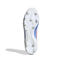 adidas F50 Club Gazon Naturel Gazon Artificiel Chaussures de Foot (FxG) Blanc Rouge Bleu