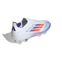 adidas F50 Elite Crampons Vissés Sans Lacets Chaussures de Foot (SG) Blanc Rouge Bleu