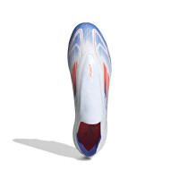 adidas F50 Elite Crampons Vissés Sans Lacets Chaussures de Foot (SG) Blanc Rouge Bleu