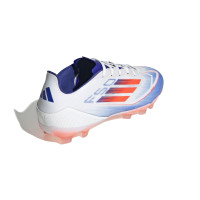 adidas F50 Pro Gazon Naturel Gazon Artificiel Chaussures de Foot (MG) Blanc Rouge Bleu