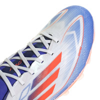 adidas F50 Pro Gazon Naturel Gazon Artificiel Chaussures de Foot (MG) Blanc Rouge Bleu