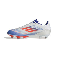 adidas F50 League IJzeren-Nop Voetbalschoenen (SG) Wit Rood Blauw