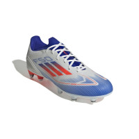 adidas F50 League Crampons Vissés Chaussures de Foot (SG) Blanc Rouge Bleu