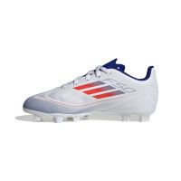 adidas F50 Club Gazon Naturel Gazon Artificiel Chaussures de Foot (FxG) Enfants Blanc Rouge Bleu