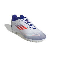 adidas F50 Club Gazon Naturel Gazon Artificiel Chaussures de Foot (FxG) Enfants Blanc Rouge Bleu