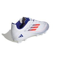 adidas F50 Club Gras / Kunstgras Voetbalschoenen (FxG) Kids Wit Rood Blauw