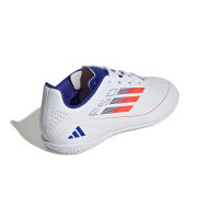 adidas F50 Club Chaussures de Foot en Salle (IN) Enfants Blanc Rouge Bleu