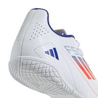 adidas F50 Club Zaalvoetbalschoenen (IN) Kids Wit Rood Blauw