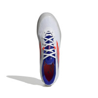 adidas F50 League Chaussures de Foot en Salle (IN) Blanc Rouge Bleu