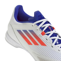 adidas F50 League Chaussures de Foot en Salle (IN) Blanc Rouge Bleu