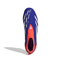 adidas Predator Elite Sans Lacets Crampons Vissés Chaussures de Foot (SG) Bleu Blanc Rouge
