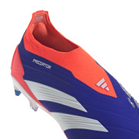 adidas Predator Elite Veterloze IJzeren-Nop Voetbalschoenen (SG) Blauw Wit Rood