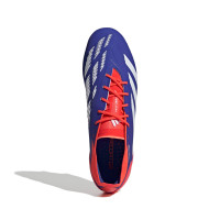 adidas Predator Elite Crampons Vissés Chaussures de Foot (SG) Bleu Blanc Rouge