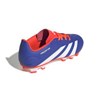 adidas Predator Club Gazon Naturel Gazon Artificiel Chaussures de Foot (MG) Enfants Bleu Blanc Rouge