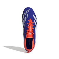 adidas Predator Elite Gazon Naturel Chaussures de Foot (FG) Bleu Blanc Rouge