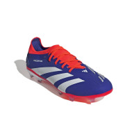 adidas Predator Pro Gazon Naturel Chaussures de Foot (FG) Bleu Blanc Rouge