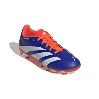 adidas Predator League Gazon Naturel Gazon Artificiel Chaussures de Foot (MG) Enfants Bleu Blanc Rouge