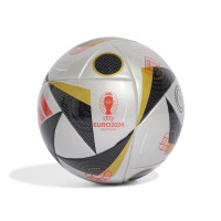 adidas EURO 2024 Fussballliebe Final Mini Ballon de Foot Taille 1 Argenté Noir