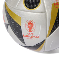 adidas EURO 2024 Fussballliebe Final Mini Ballon de Foot Taille 1 Argenté Noir