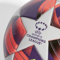 adidas Womens UEFA Champions League League Voetbal Maat 5 2024-2025 Oranje Zilver Geel