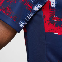 Nike Paris Saint-Germain Pre-Match Maillot d'Entraînement 2024-2025 Bleu Foncé Rouge