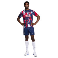 Nike Paris Saint-Germain Pre-Match Maillot d'Entraînement 2024-2025 Bleu Foncé Rouge