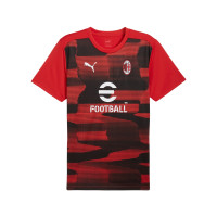 PUMA AC Milan Pre-Match Maillot d'Entraînement 2024-2025 Rouge Noir