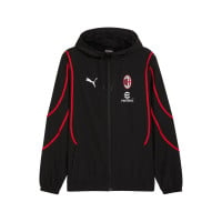 PUMA AC Milan Pre-Match Survêtement Woven Full-Zip 2024-2025 Noir Rouge