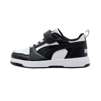 Baskets PUMA Rebound V6 Low AC+ pour enfants, blanches et noires