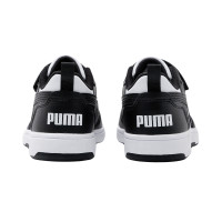 Baskets PUMA Rebound V6 Low AC+ pour enfants, blanches et noires