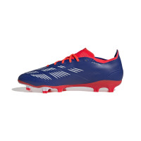 adidas Predator League Gazon Naturel Chaussures de Foot (FG) Bleu Blanc Rouge