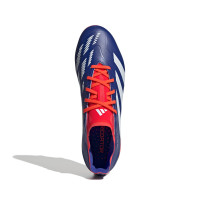 adidas Predator League Gazon Naturel Chaussures de Foot (FG) Bleu Blanc Rouge