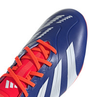 adidas Predator League Gazon Naturel Chaussures de Foot (FG) Bleu Blanc Rouge